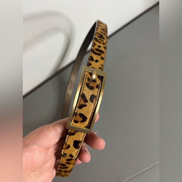 Banana Republic Madmen Cheetah Print Dyed Real Animal Fur Leather Vintage Belt S main image 8